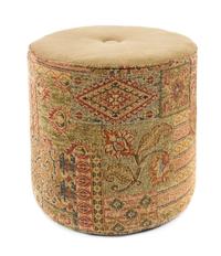 A Modern Upholstered Stool Cushion Height 17 inches.