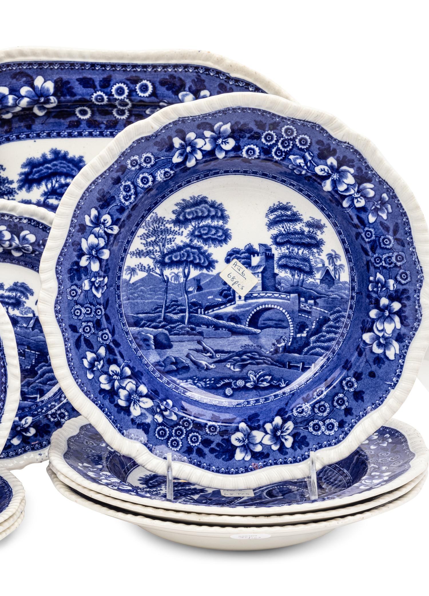 A Copeland Spode Tower Pattern Ironstone Dinner Service