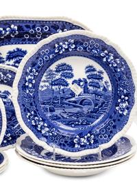 A Copeland Spode Tower Pattern Ironstone Dinner Service