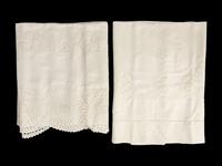 Two Sets of Palmer Family Sheets Embroidered with "BMHP" & "PP", 19th Century