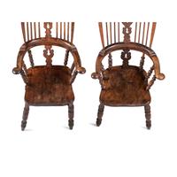 Two English Windsor Armchairs