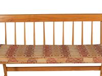 A Pair of Yellow Pine Deacon's Benches with Padded Upholstered Seats