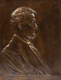 Victor David Brenner (Lithuanian/American, 1871-1924) Oversized plaque of Abraham Lincoln , 1907 bronze