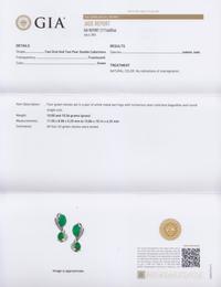 A Pair of Platinum, Jadeite Jade and Diamond Convertible Earclips, Gump's, Circa 1950, 13.30 dwts.