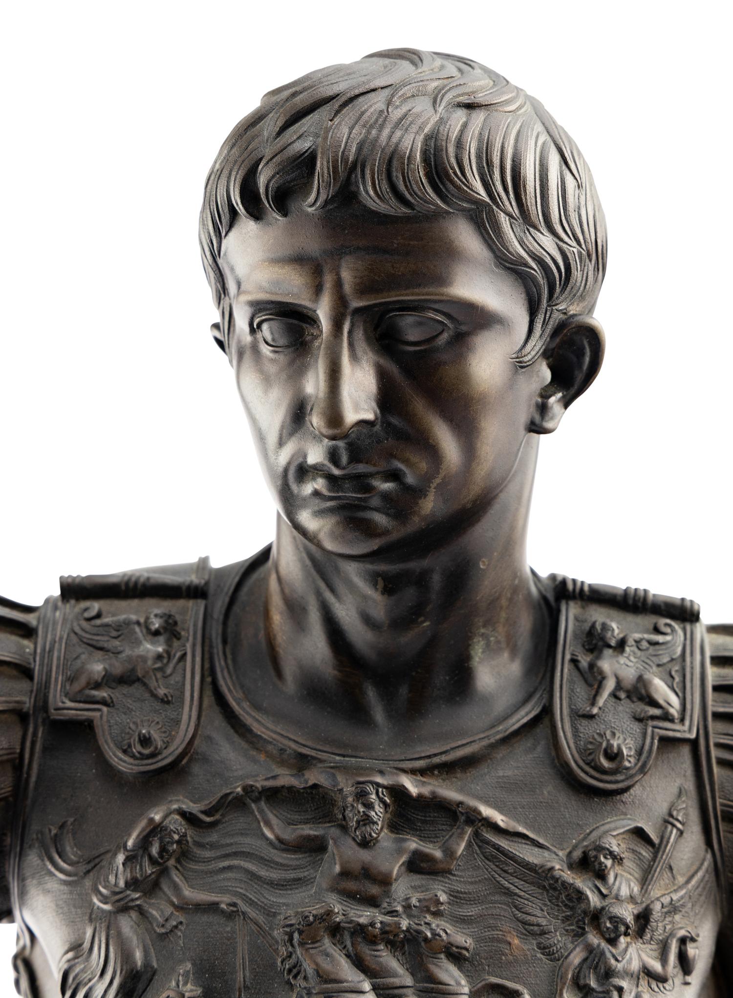 An Italian Bronze Model of Augustus of Prima Porta