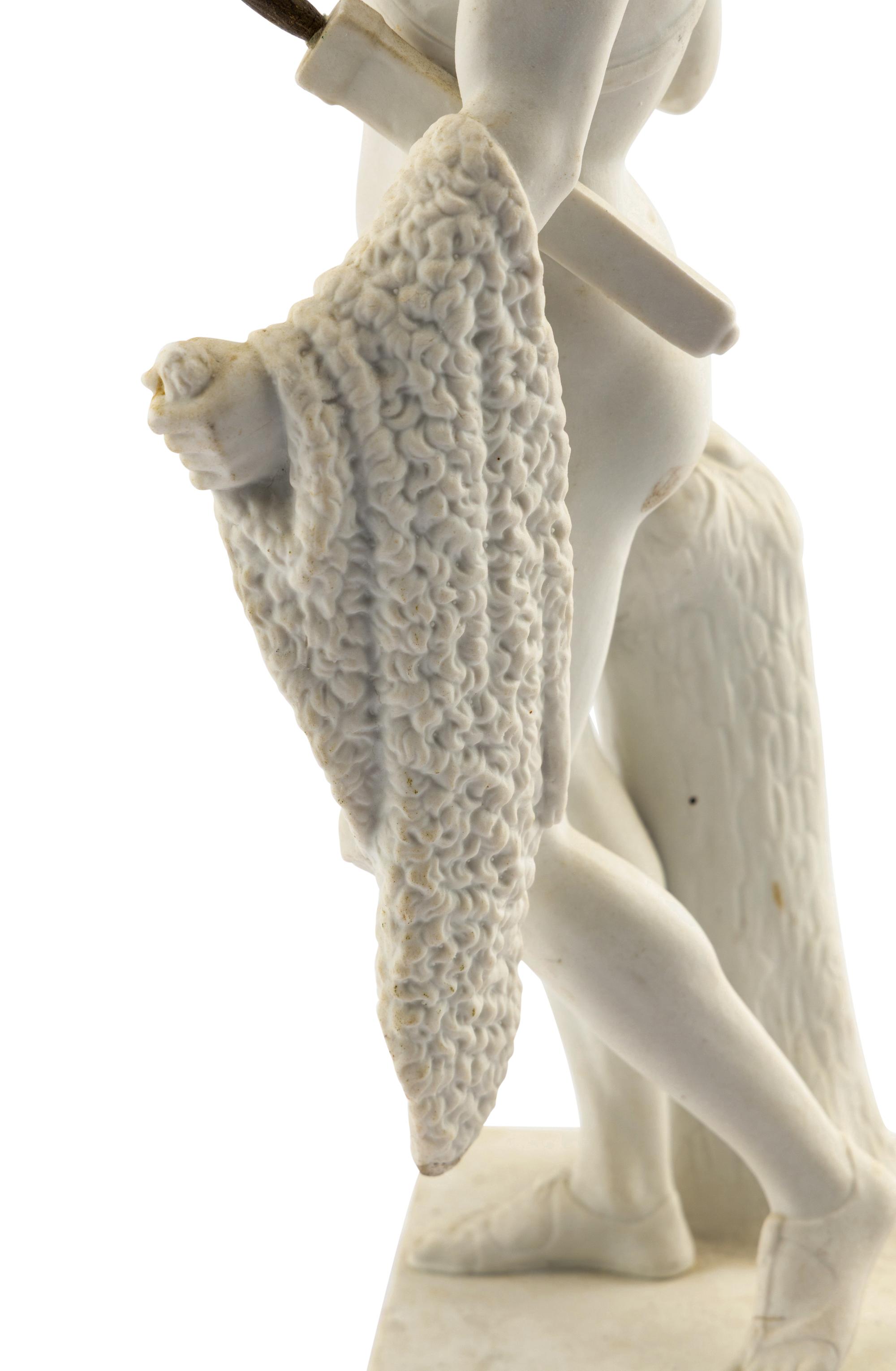 Three Bertel Thorvaldsen for Bing and Grøndahl Bisque Porcelain Figures