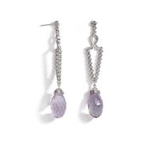 AMETHYST AND DIAMOND EARRINGS