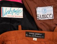 Three Vintage Leather & Velvet Ensembles, 1960-70s