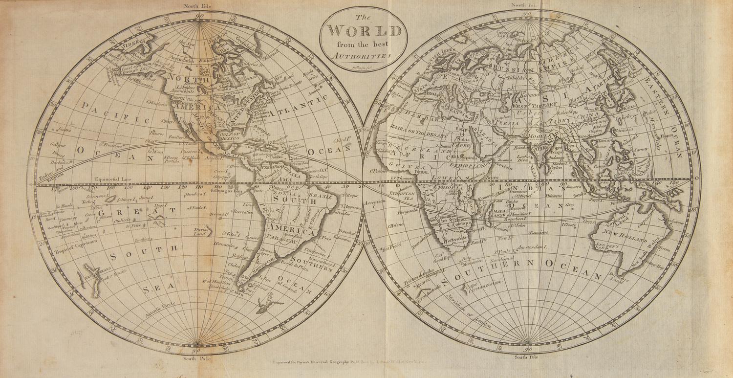 [Maps & Atlases] Payne, John, and James Hardie. A New and Complete System of Universal Geography; Describing Asia, Africa, Europe and America...