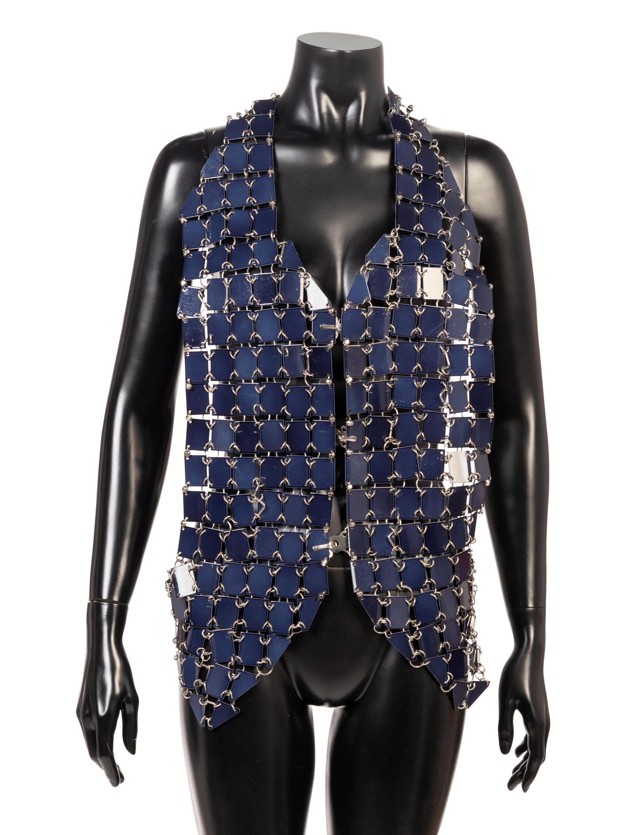 Paco Rabanne Metal Plate Vest, 1980-90s