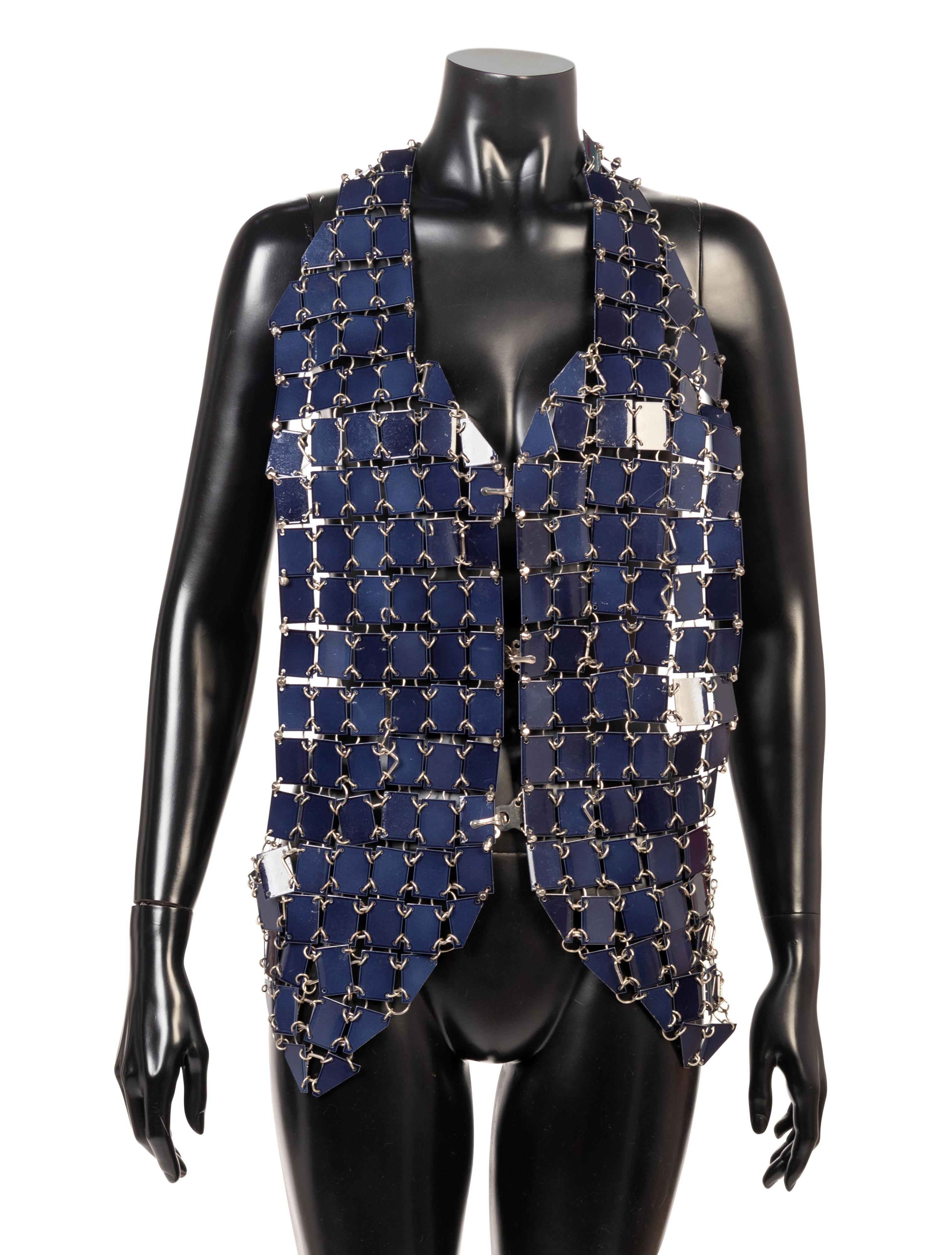 Paco Rabanne Metal Plate Vest, 1980-90s