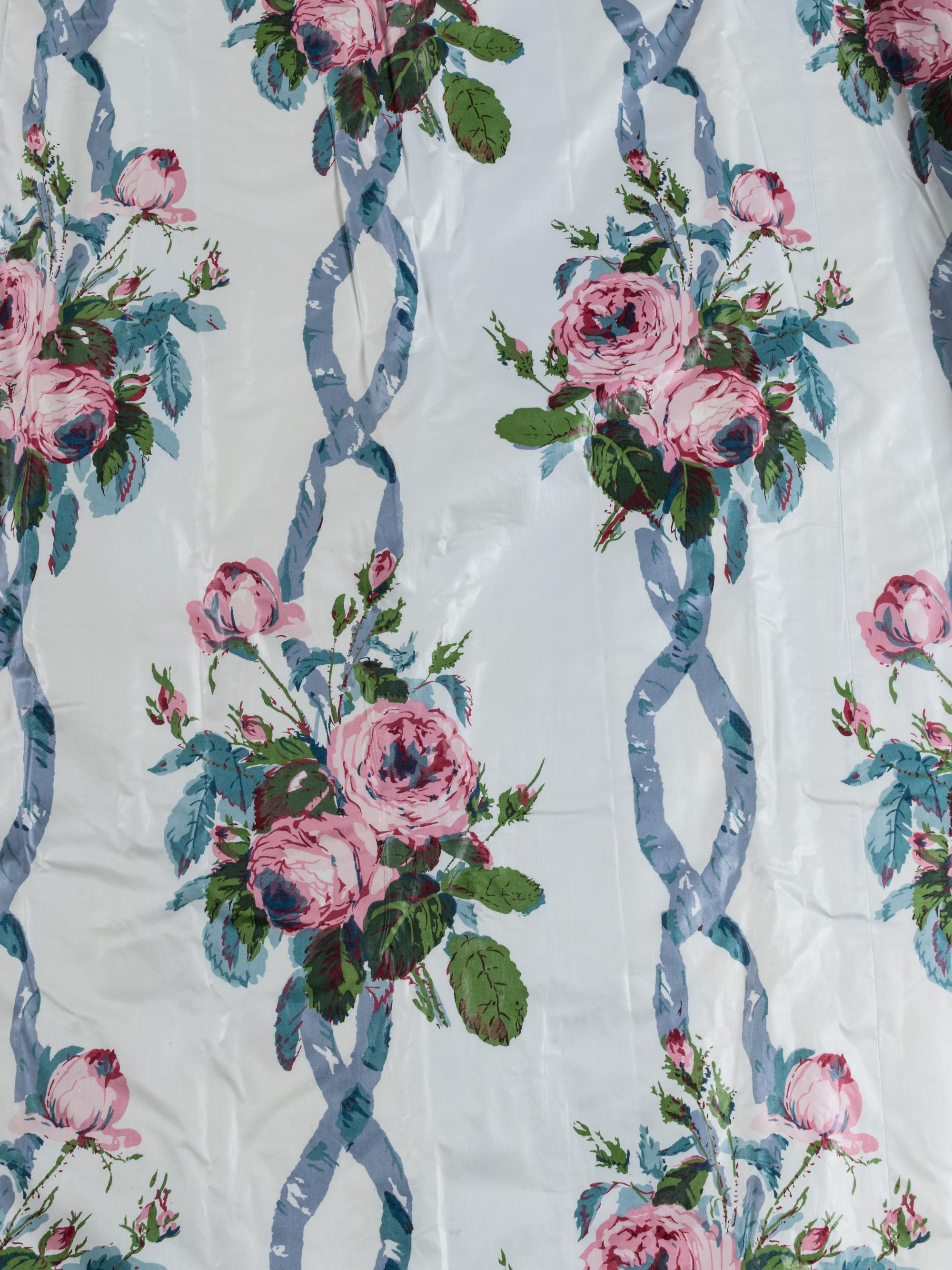 A Set of Chintz Drapery Panels and Valance by Jonas New York