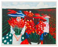 Jonathan Green, (American, b. 1955), Gladiolus Harvest