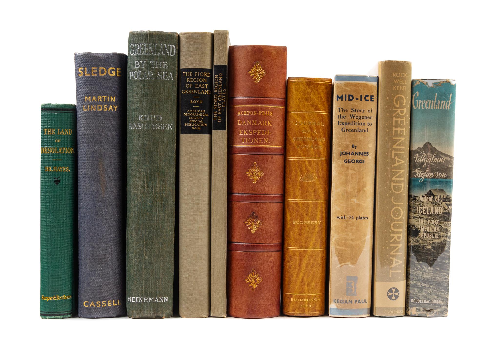 [GREENLAND]. A group of 9 works about Greenland, comprising: