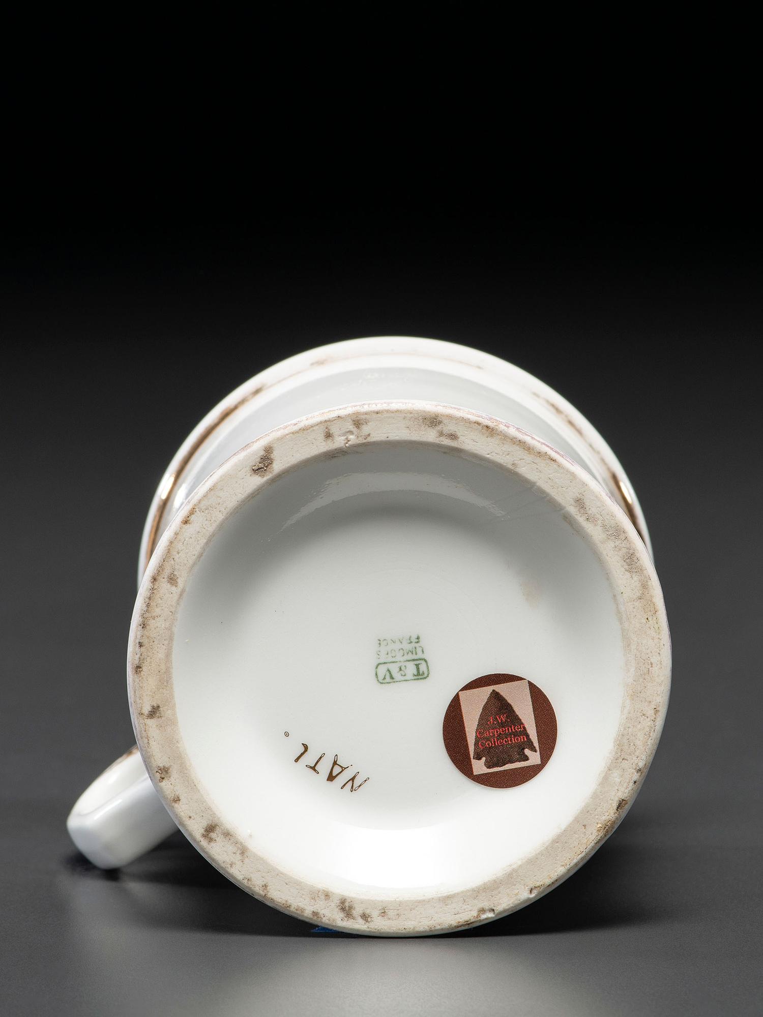 A Railroad Detective's Porcelain Occupational Shaving Mug Belonging to Joshua Gray