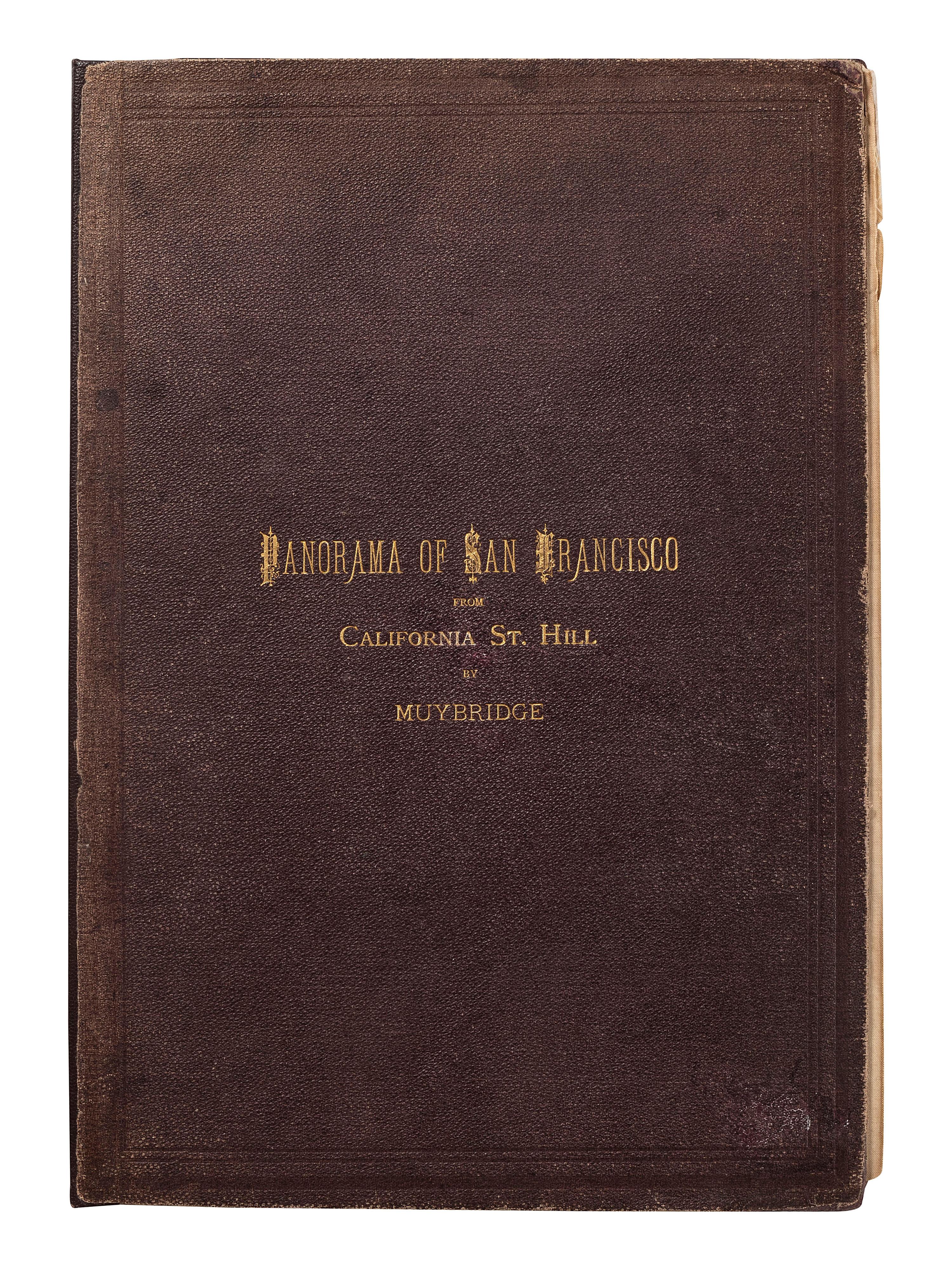 (SAN FRANCISCO.) MUYBRIDGE, Eadweard, photographer. Panorama of San Francisco from California St. Hill . San Francisco, CA: Morse’s Gallery, 1877. 11-panel albumen photograph panorama.