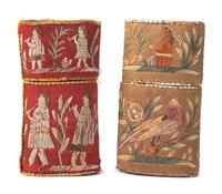 Huron Moosehair Embroidered Birchbark Cigar Cases