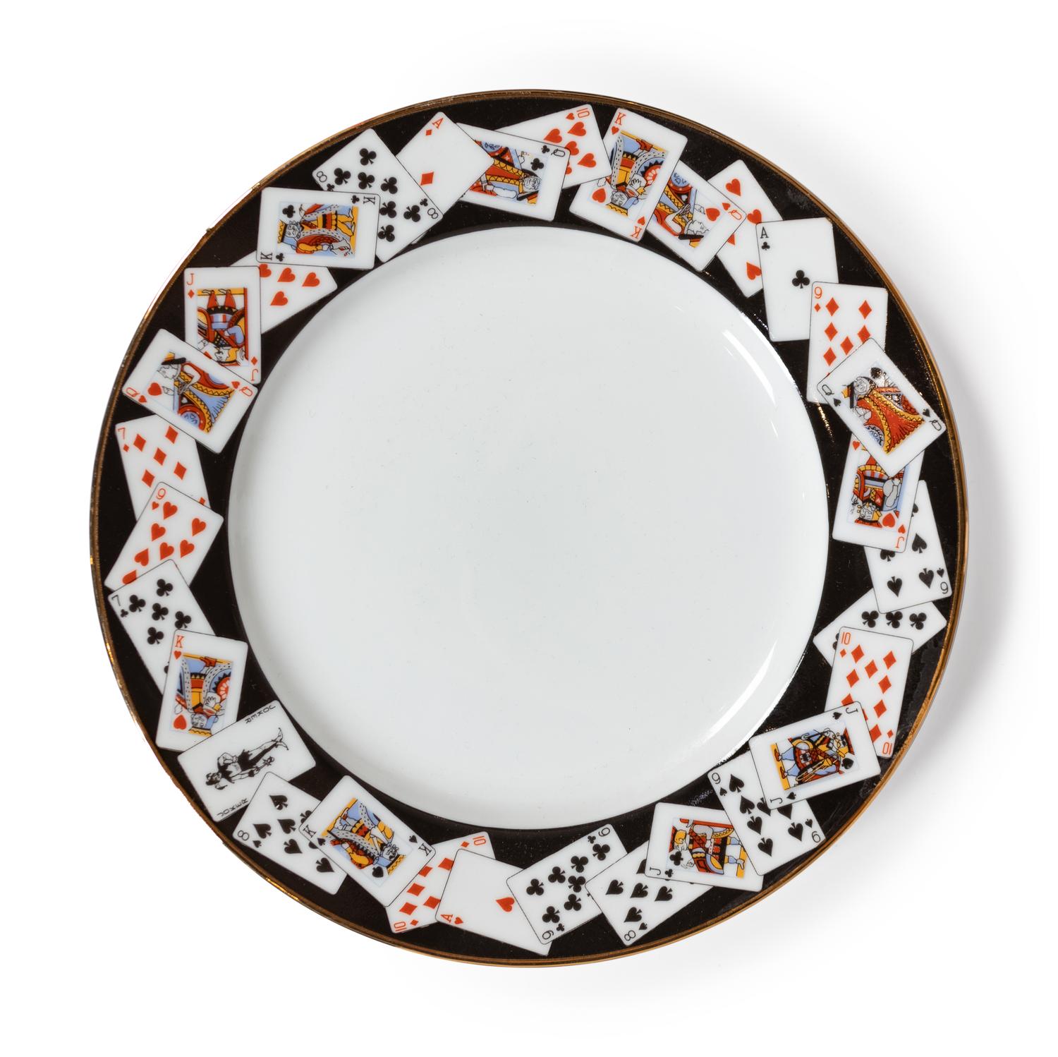 A Set of Eight Tiffany Porcelain Dessert Plates
