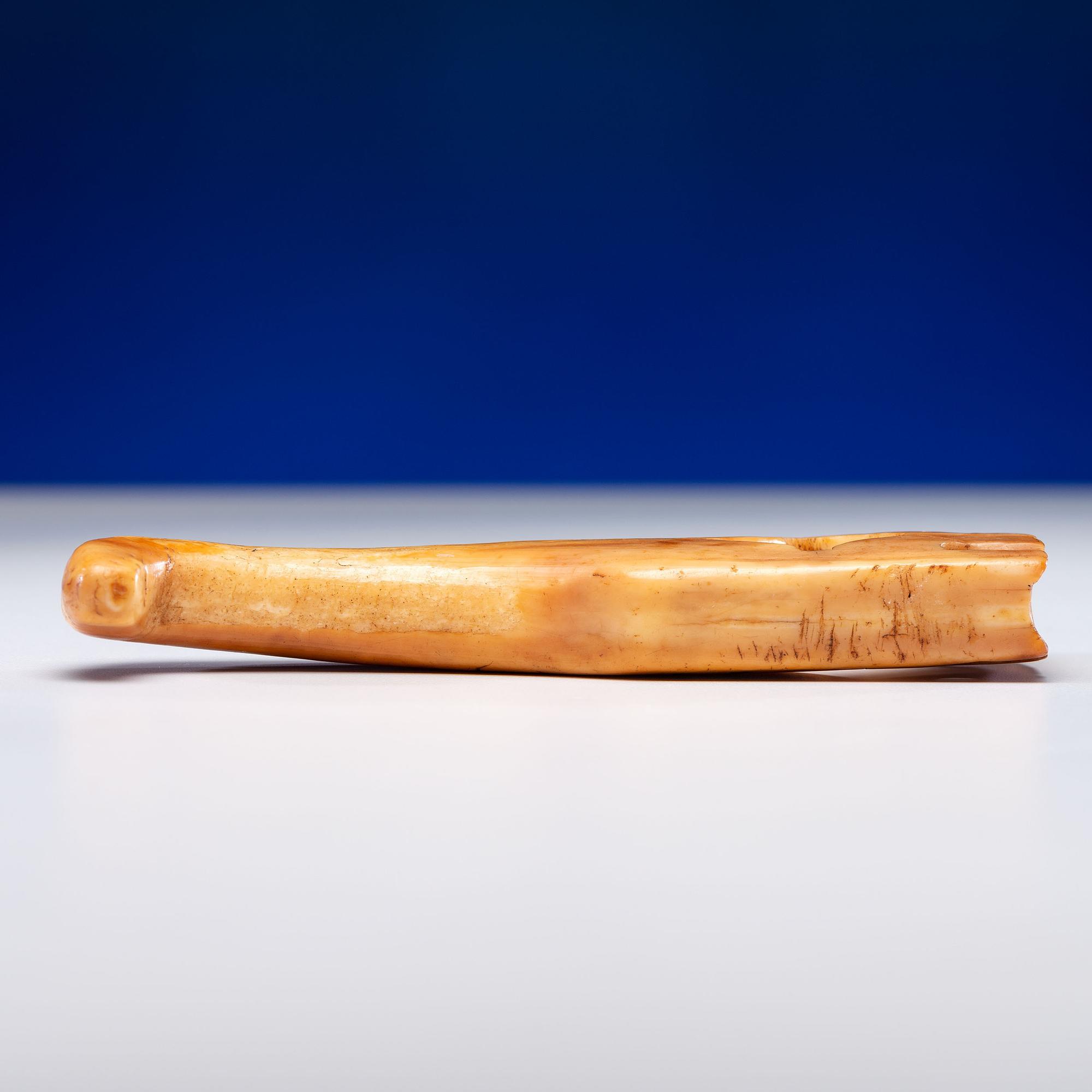 Iñupiat Fossilized Walrus Ivory Adze Handle