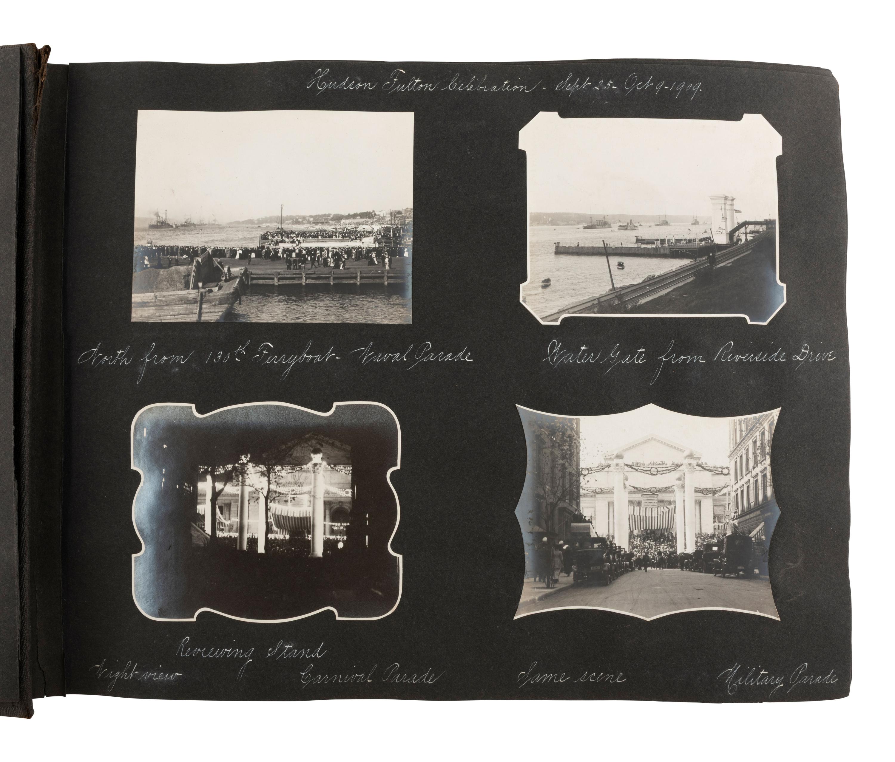 [PHOTO.] Album feat. images of Hudson Fulton Celebration, plains, auto races, and Black subjects.