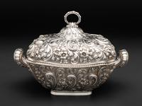 An American Repousse Silver Covered Tureen