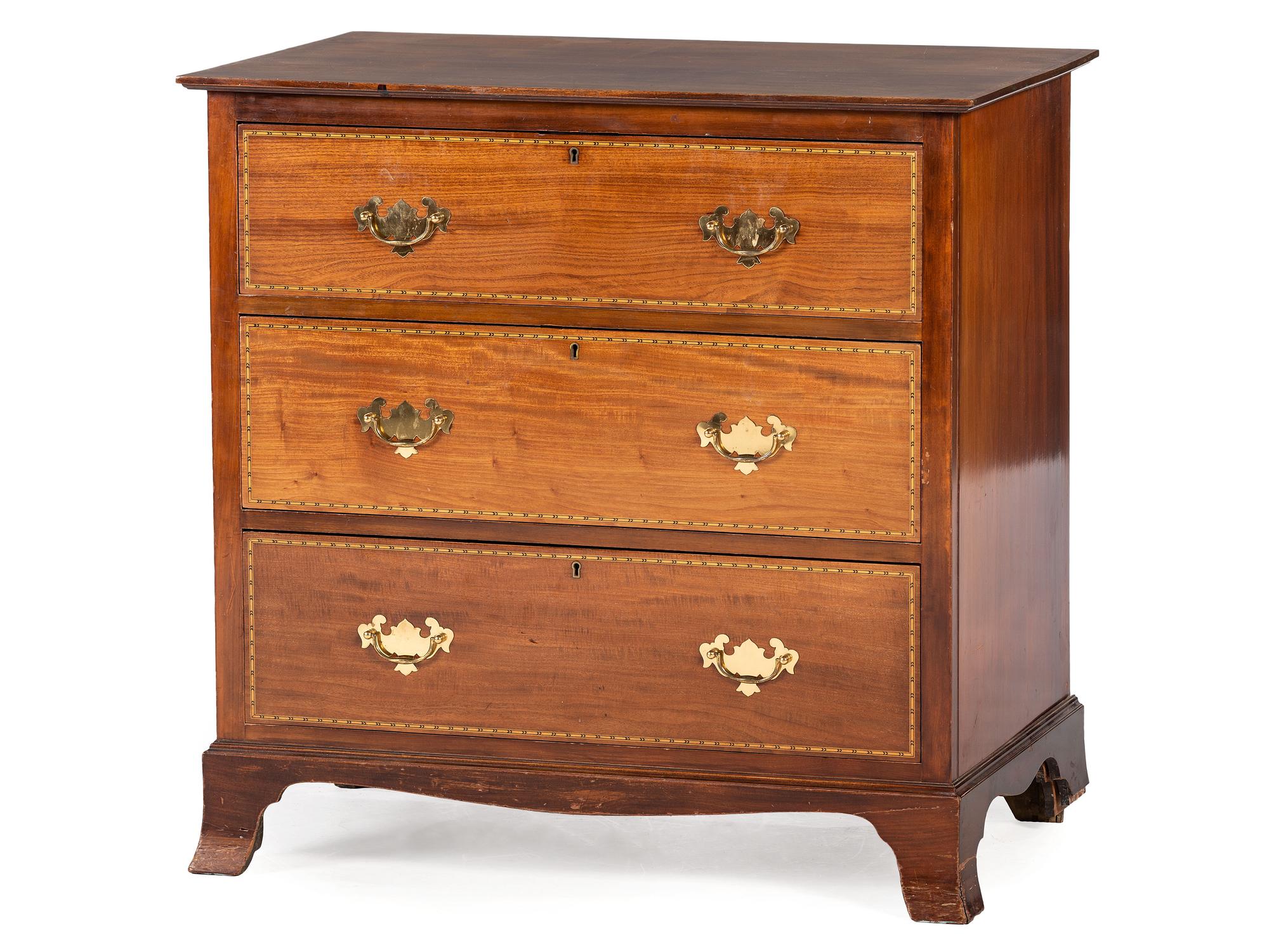 A Federal Style Inlaid Mahogany Chest of Drawers