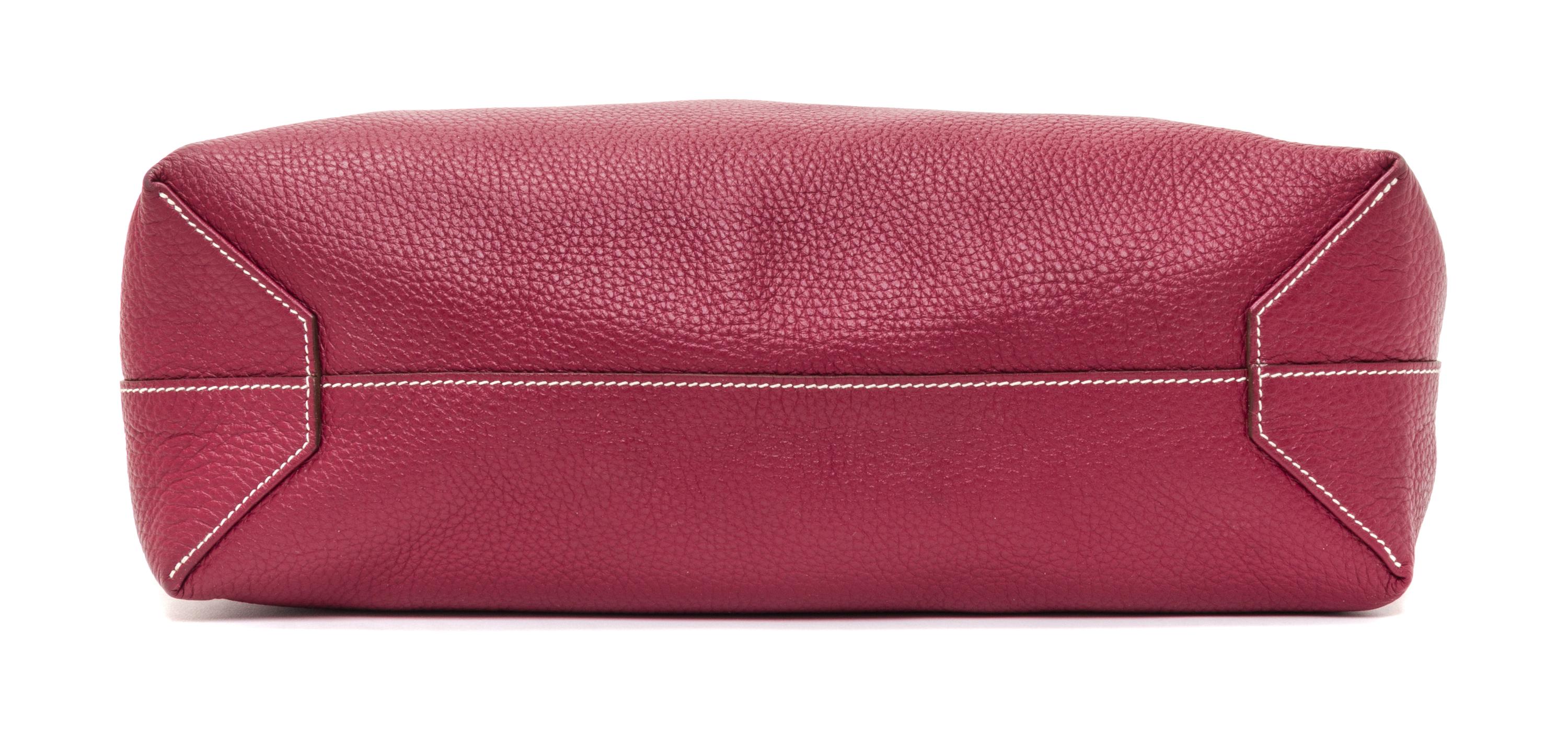 An Hermes Rubis/Bougainvillea 45cm Taurillon Clemence Double Sens Tote, 17.5" x 15.5" x 5".