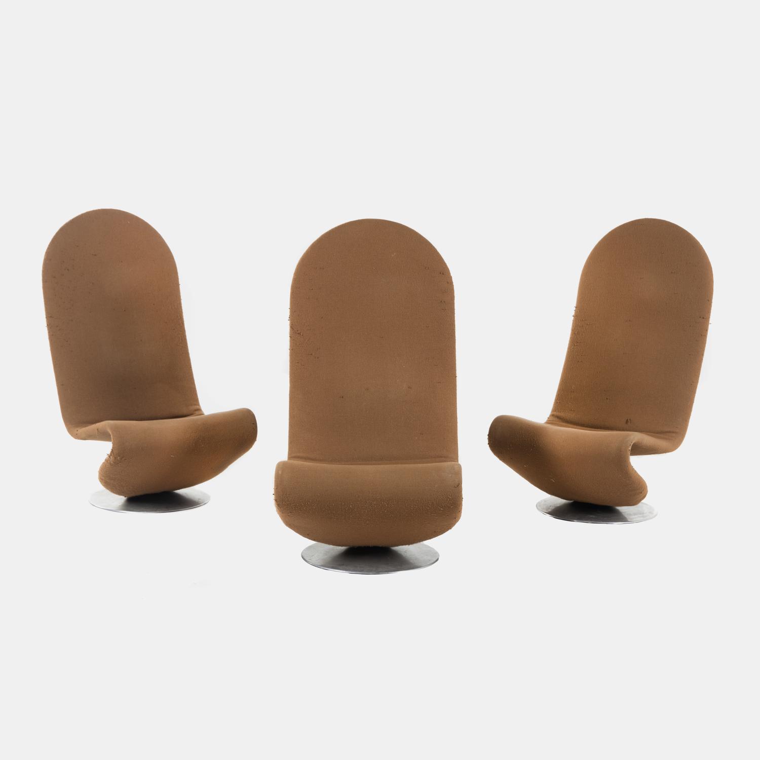 Set of Three System 1-2-3 Lounge Chairs