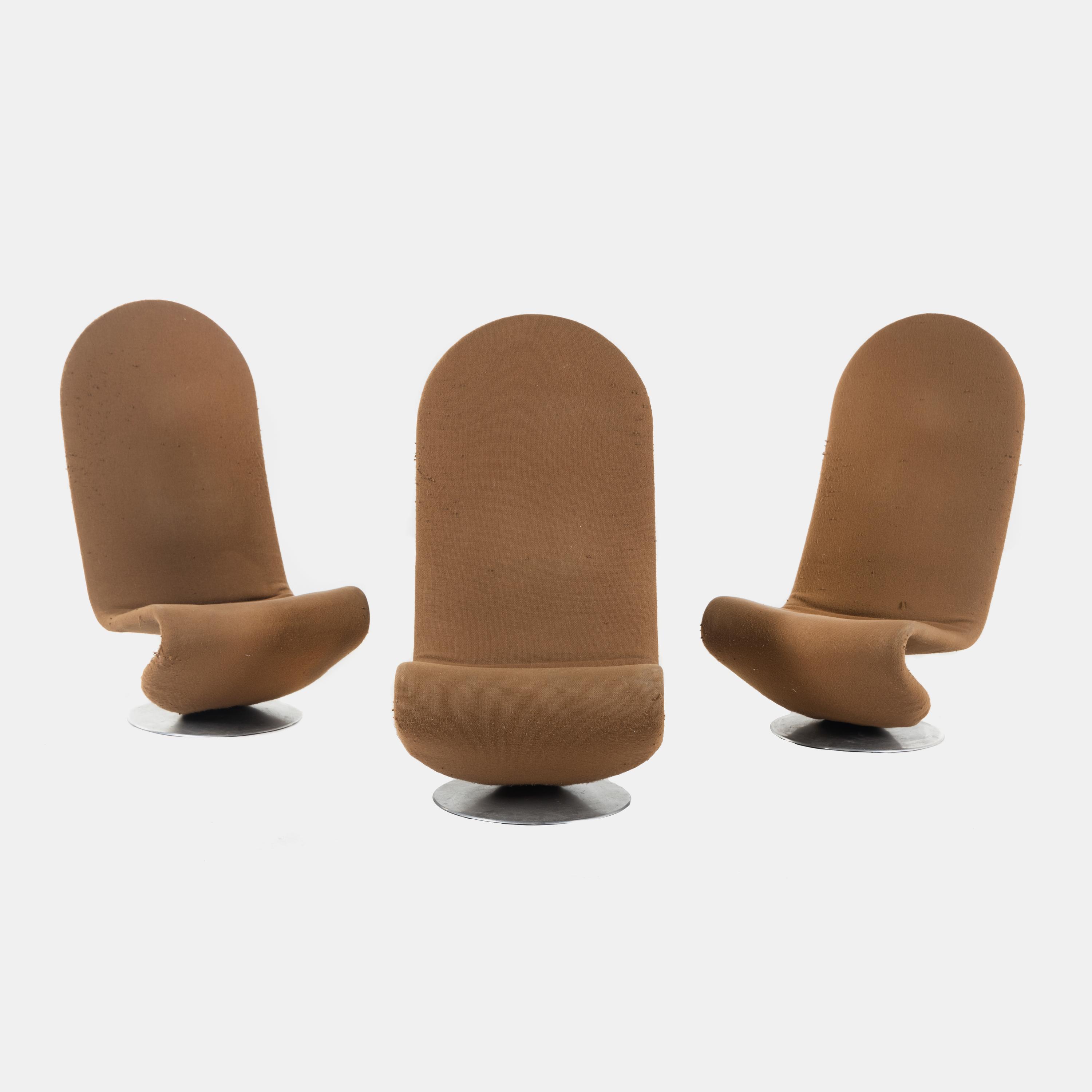 Set of Three System 1-2-3 Lounge Chairs