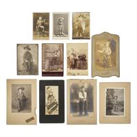 [Western Americana] Group of 50-plus photos, RPPCs, and ephemera, including Wild West performers and cowboys
