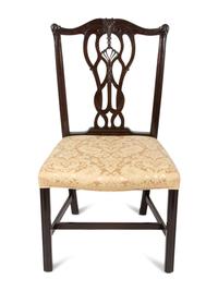 A Set of Eight George III Style Mahogany Dining Chairs