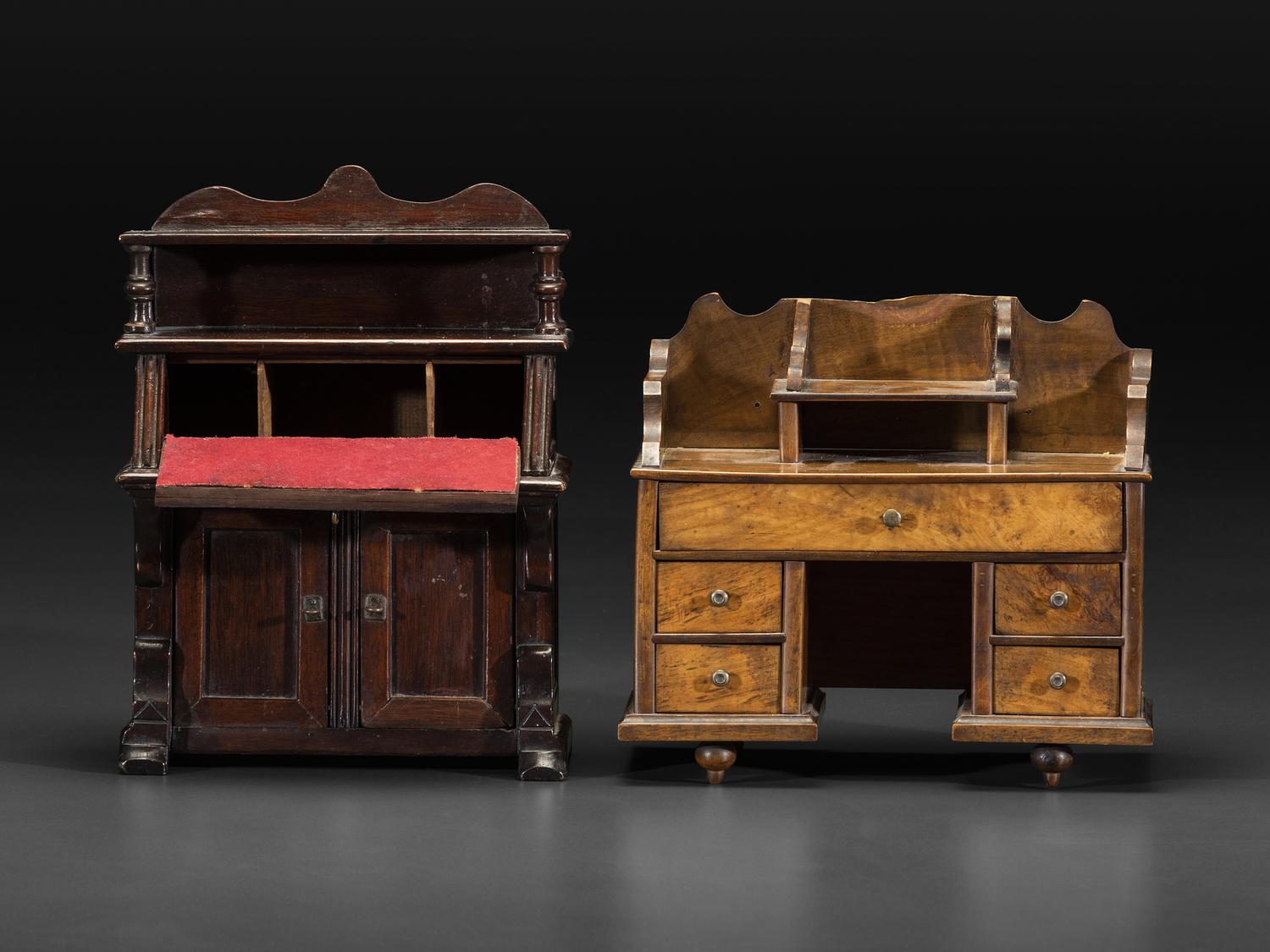 Five Miniature or Salesman Sample Pieces of Furniture