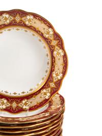 A Set of Twelve Coalport Porcelain Soup Bowls