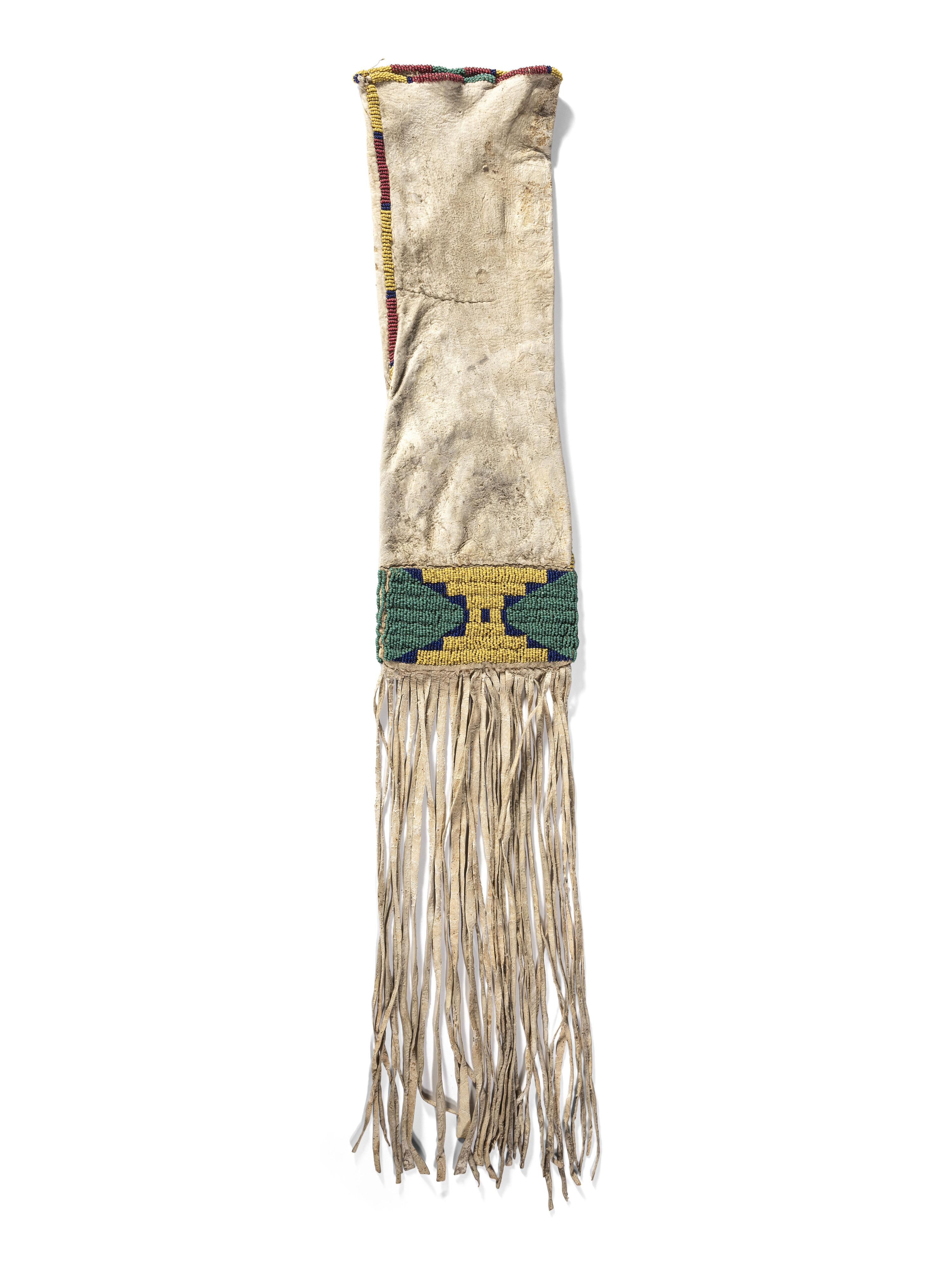 Central Plains Beaded Hide Tobacco Bag