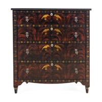 A Folk Art Style Painted Chest of Drawers