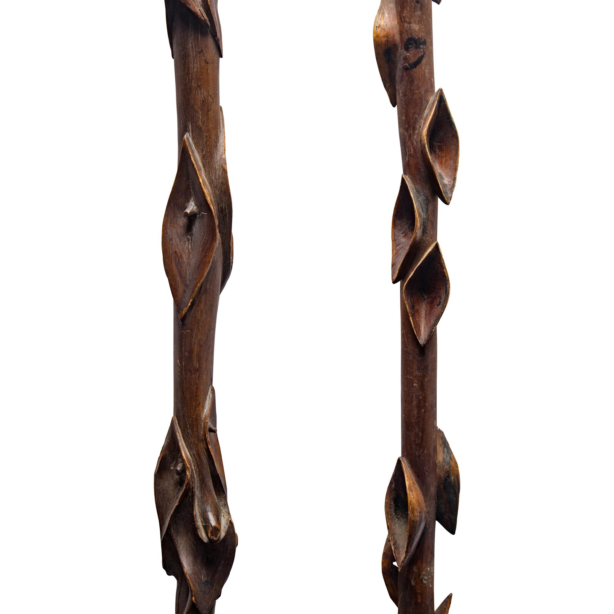 Cheyenne Carved Diamond Willow Staffs