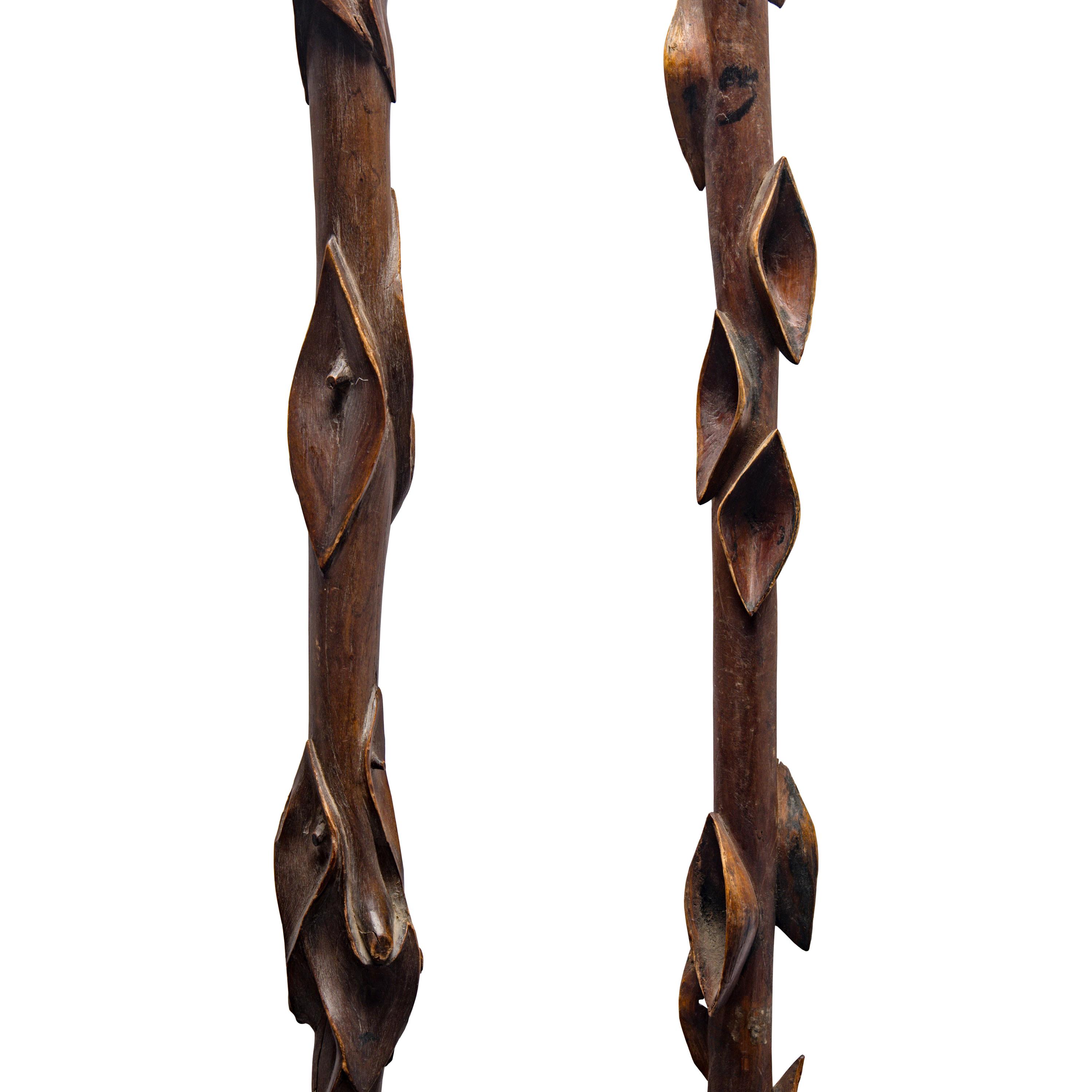 Cheyenne Carved Diamond Willow Staffs