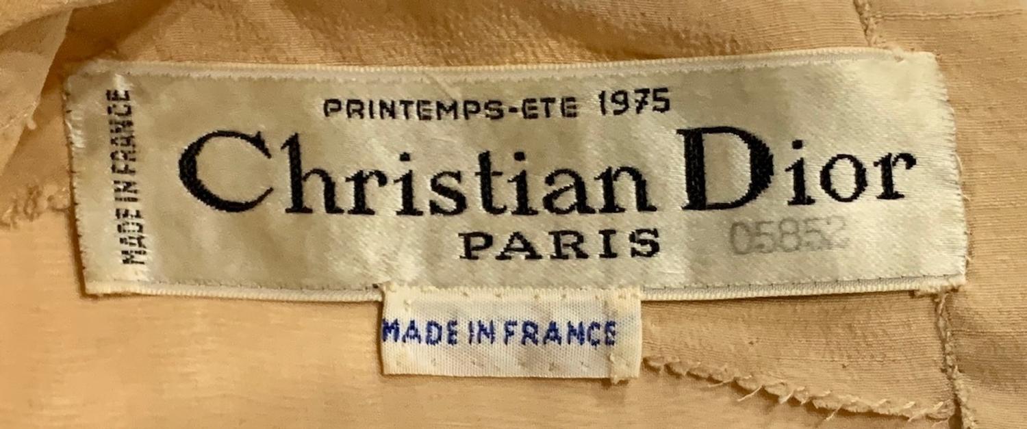 Christian Dior Haute Couture Dress, Tie and Belt, 1975