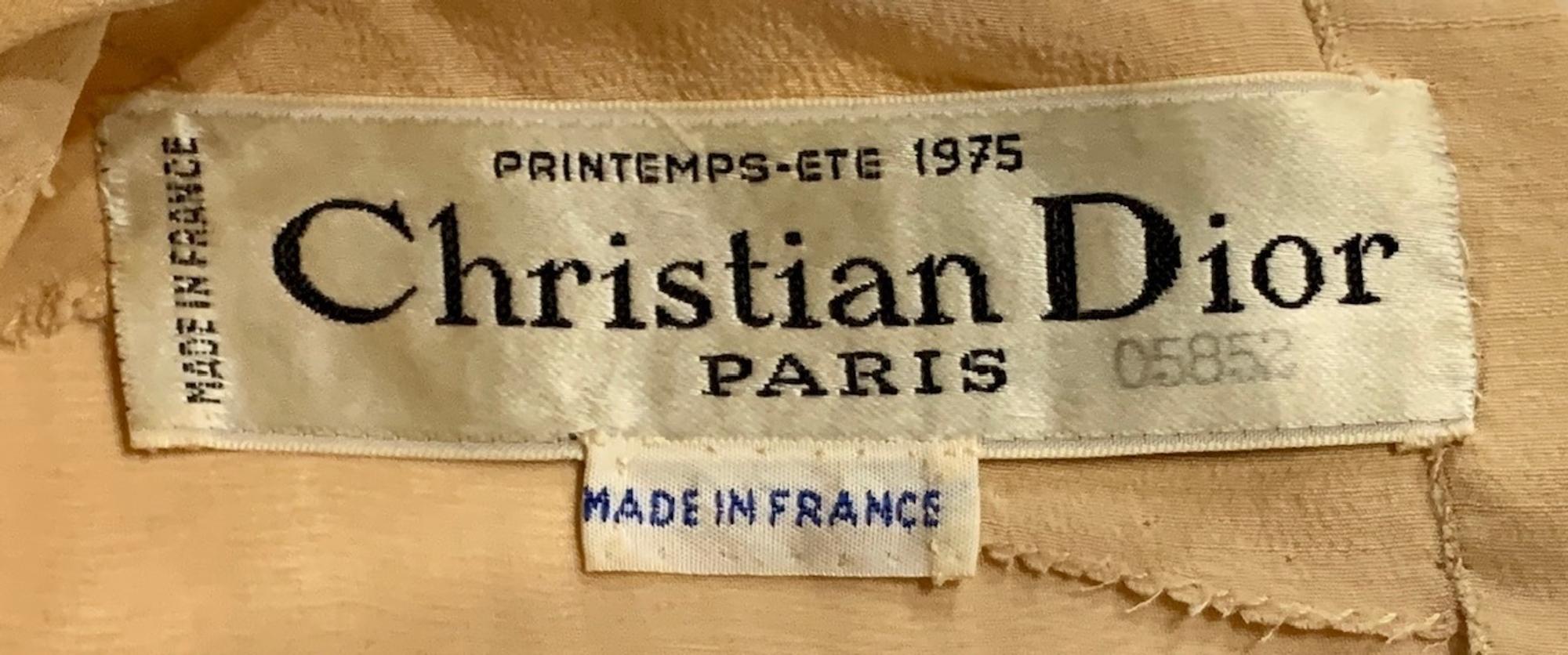 Christian Dior Haute Couture Dress, Tie and Belt, 1975