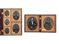 [EARLY PHOTOGRAPHY]. 26 assorted cases including Union, velvet, mother-of-pearl, etc.
