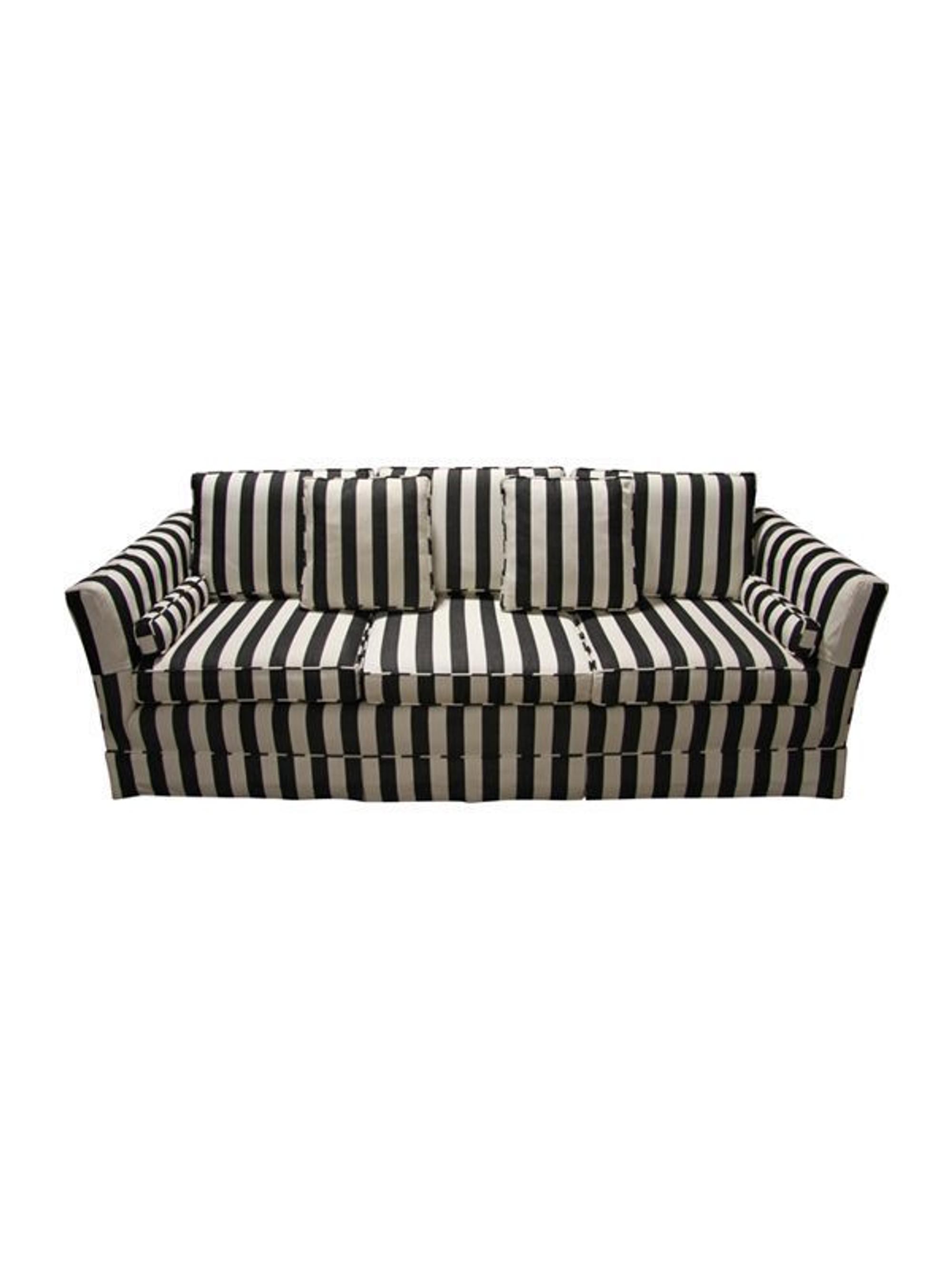 A Contemporary Upholstered Sofa Width 91 inches.