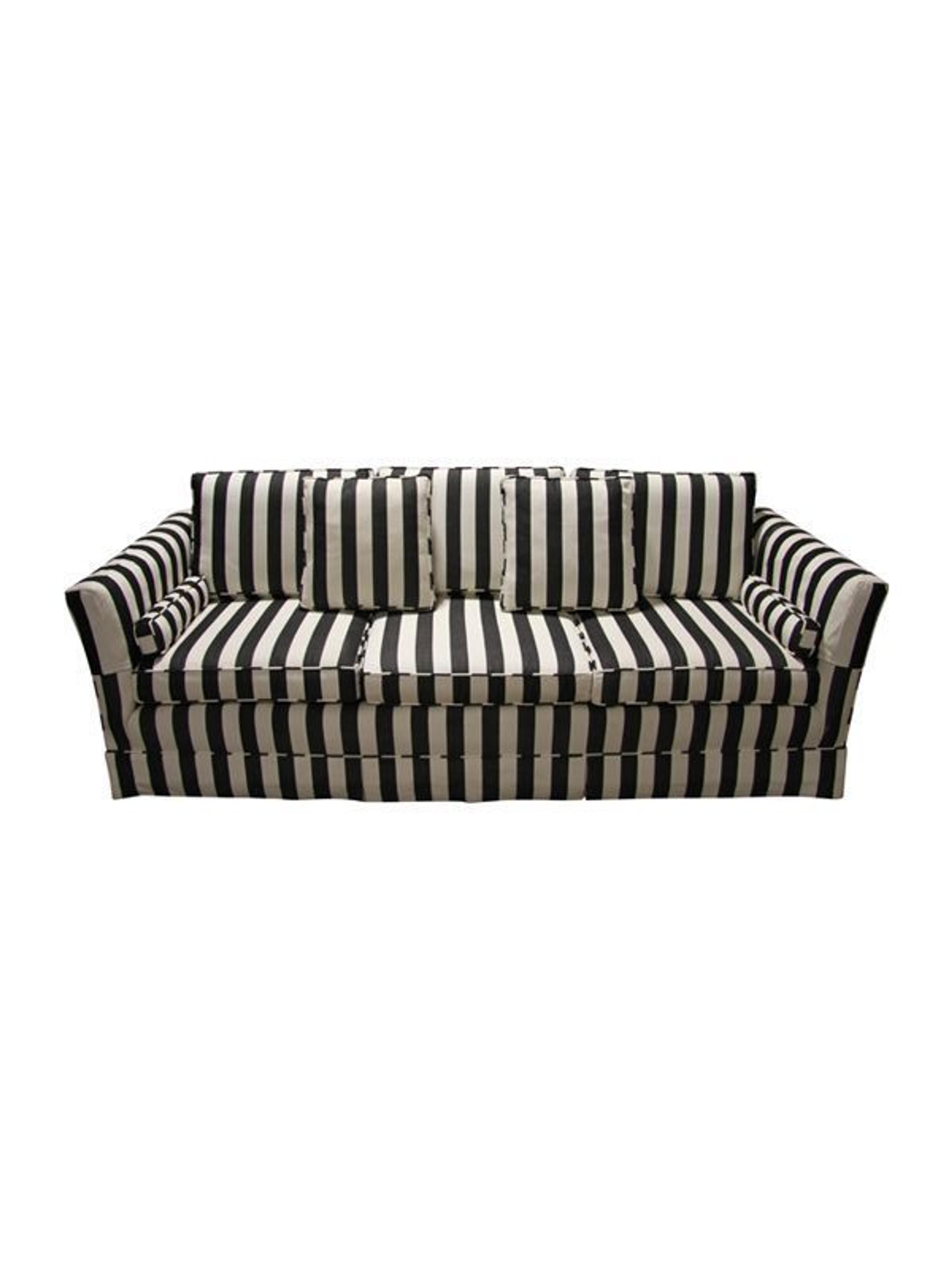 A Contemporary Upholstered Sofa Width 91 inches.