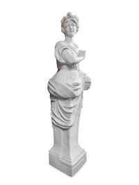 A Set of Four Monumental Carved Marble Garden Herms Allegorical of the Four Seasons