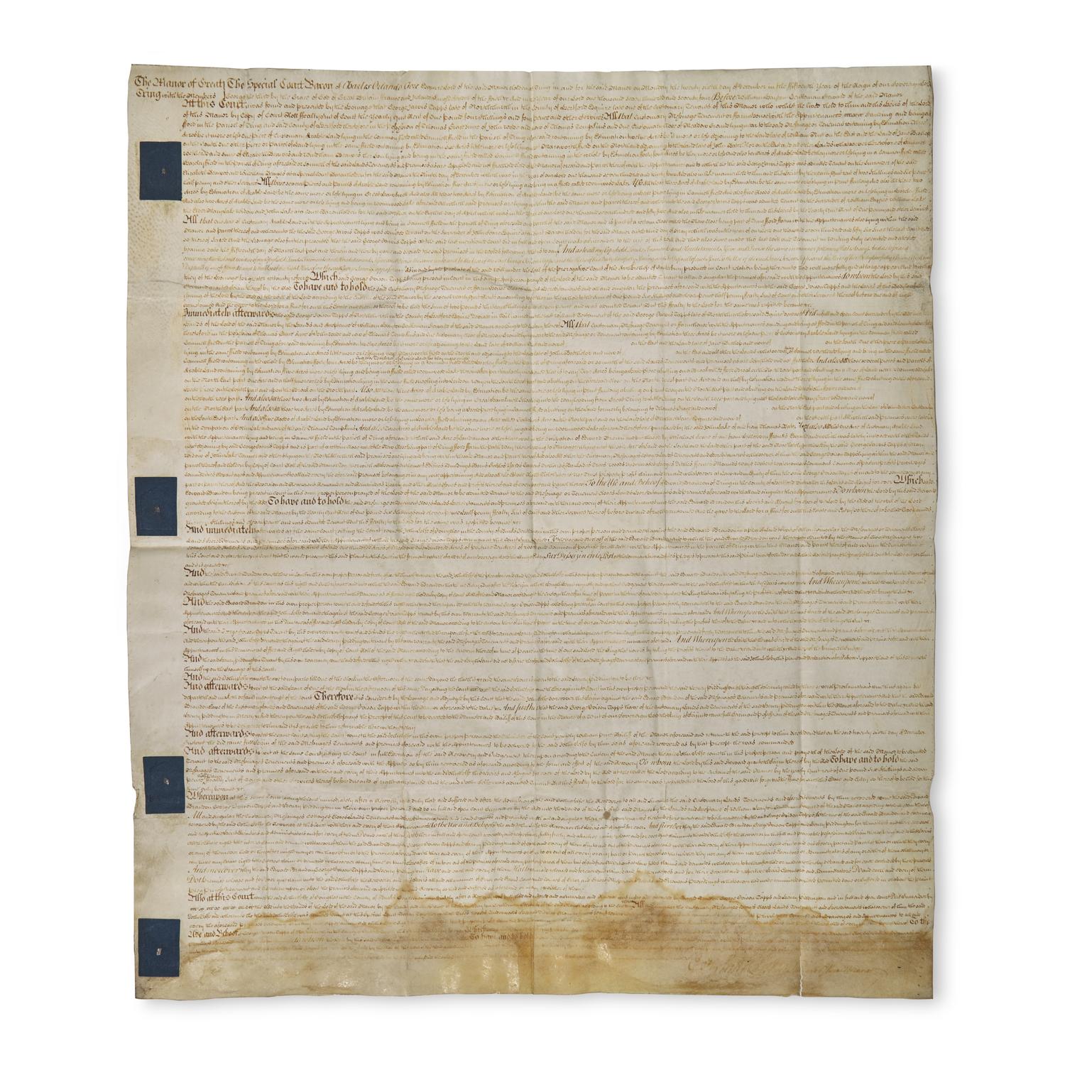A Land Agreement Made for George Ivison Tapps, 1st Baronet (1753-1835)