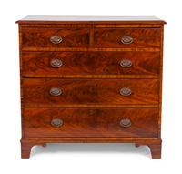 A George III Style Mahogany Chest of Drawers — 19TH CENTURY
