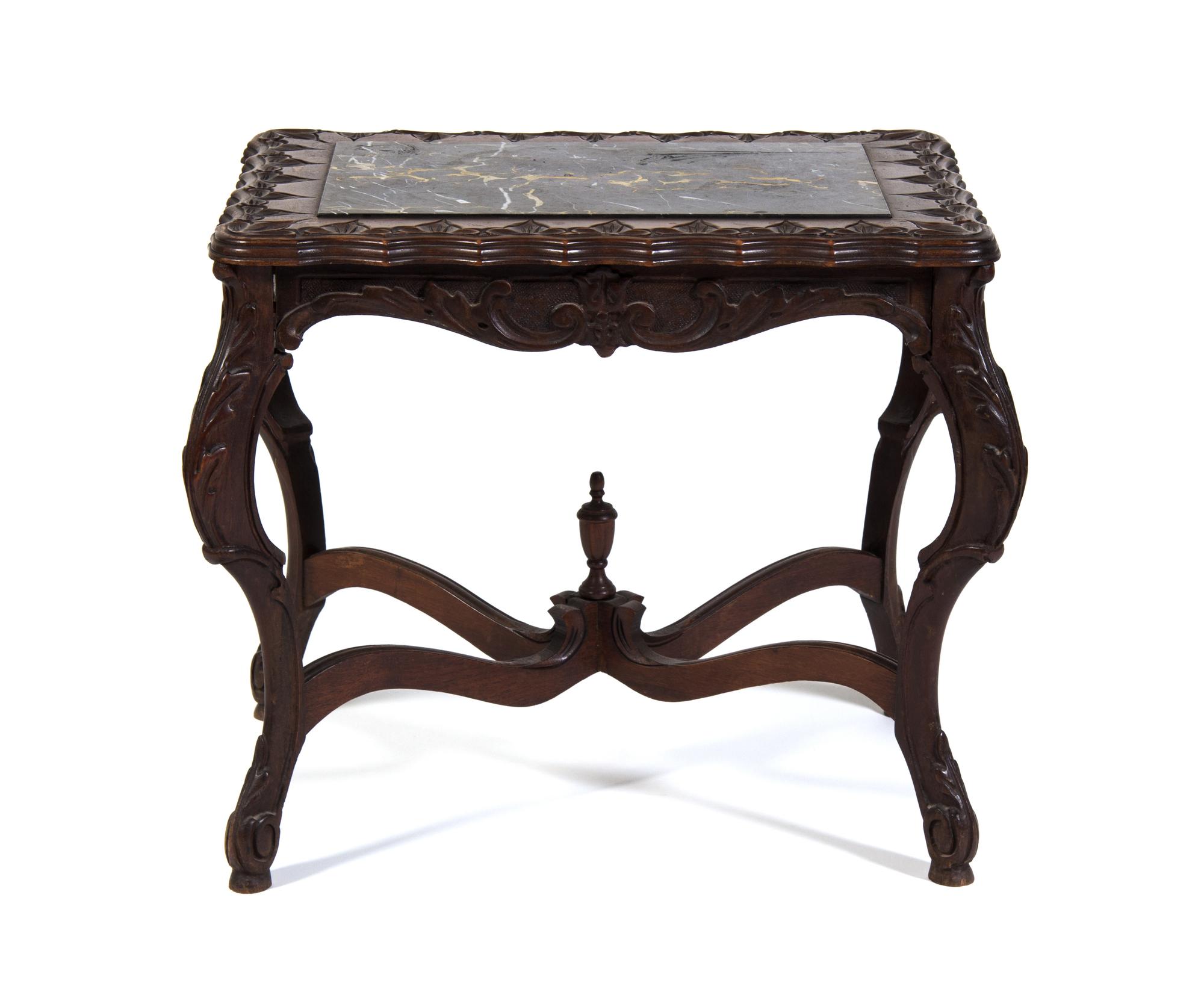 A Louis XV Style Low Table Height 19 x width 21 3/4 x depth 16 3/4 inches. — 20TH CENTURY