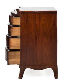 A Serpentine Front Mahogany Chest of Drawers