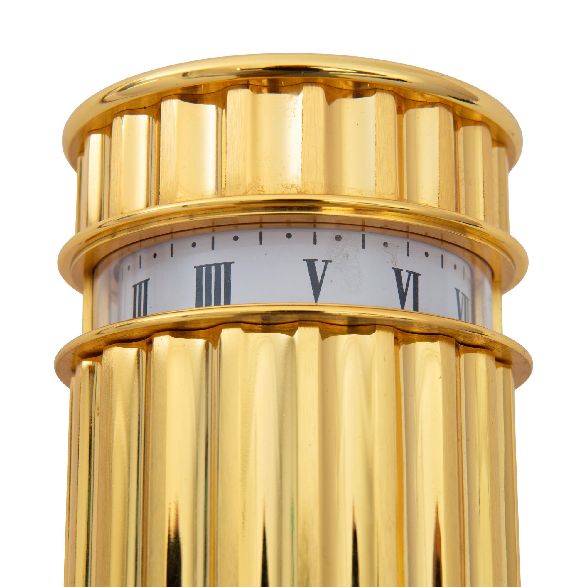 A French Hour Lavigne Brass Clock