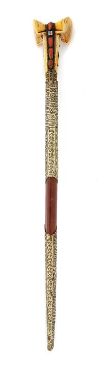 A Turkish Silver-Gilt Yataghan Sword