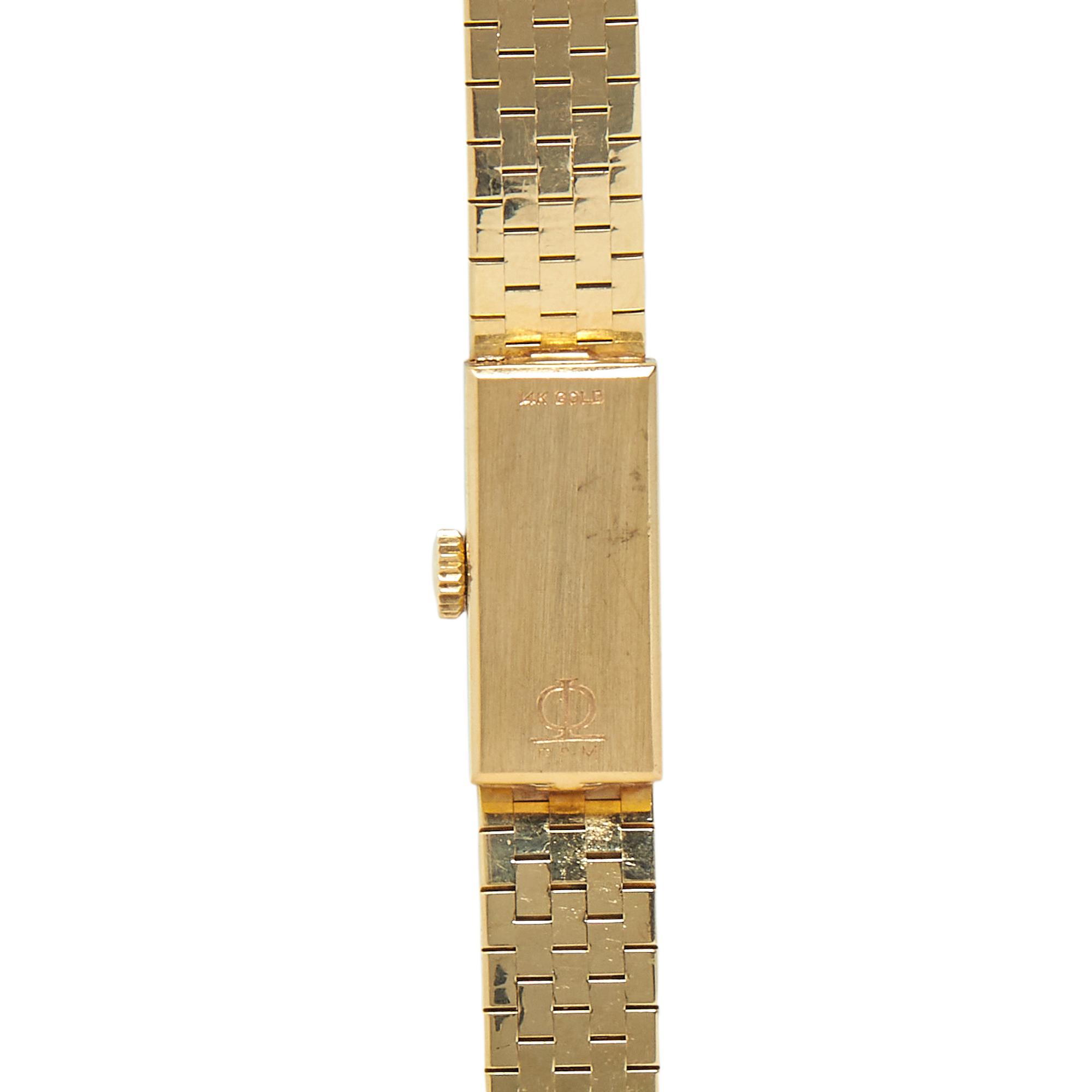 BAUME & MERCIER, REF. BN375 14K YELLOW GOLD AND DIAMOND WATCH